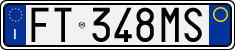 License plate of Italy, Cars (1994 year series)