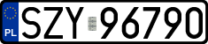 License plates of Poland, Regular car plates