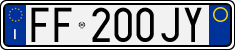 License plate of Italy, Cars (1994 year series)
