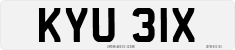 License plate of the United Kingdom, 1963 year system