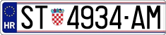 License plate of Croatia, Regular plates