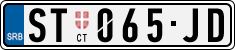License plate of Serbia, Cars