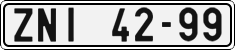 License plate of the Czech Republic, Cars (1960)