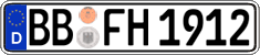 German license plate, Regular plates