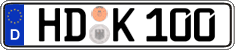 German license plate, Regular plates