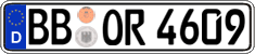 German license plate, Regular plates