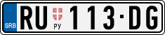 License plate of Serbia, Cars