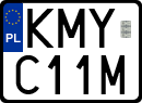 License plates of Poland, Special vehicles and motorcycles