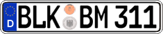German license plate, Regular plates