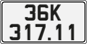 License plate of Vietnam, Cars