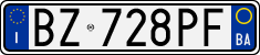 License plate of Italy, Cars (1994 year series)