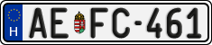 license plates of Hungary, Regular plates (2022)