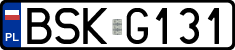 License plates of Poland, Regular car plates