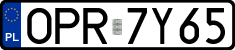 License plates of Poland, Regular car plates