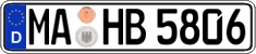 German license plate, Regular plates