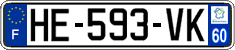 French license plate, SIV (ordinary)