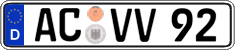German license plate, Regular plates