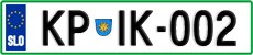 License plate of Slovenia, Cars