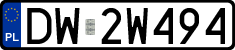 License plates of Poland, Regular car plates
