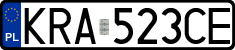 License plates of Poland, Regular car plates