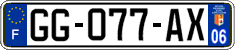 French license plate, SIV (ordinary)