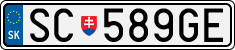 License plate of Slovakia, Cars