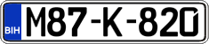 License plate of Bosnia and Herzegovina, Regular plates