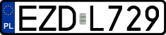 License plates of Poland, Regular car plates