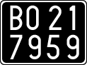 License plate of Italy, Cars (1927 year series)