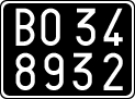 License plate of Italy, Cars (1927 year series)