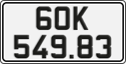License plate of Vietnam, Cars