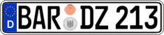 German license plate, Regular plates