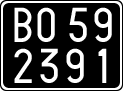 License plate of Italy, Cars (1927 year series)