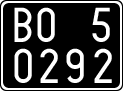 License plate of Italy, Cars (1927 year series)