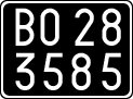 License plate of Italy, Cars (1927 year series)