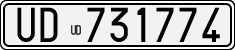 License plate of Italy, Cars (1927 year series)
