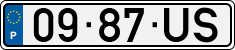 License plate of Portugal, Regular plates