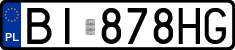 License plates of Poland, Regular car plates