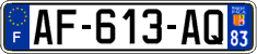 French license plate, SIV (ordinary)