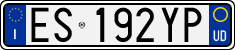License plate of Italy, Cars (1994 year series)