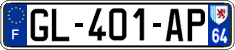 French license plate, SIV (ordinary)