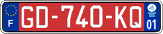 French license plate, SIV (free zones)