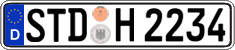 German license plate, Regular plates