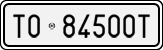 License plate of Italy, Cars (1927 year series)