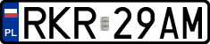 License plates of Poland, Regular car plates