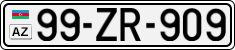 License plate of Azerbaijan, Cars