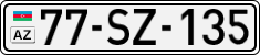 License plate of Azerbaijan, Cars