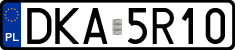 License plates of Poland, Regular car plates