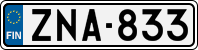 License plate of Finland, Cars