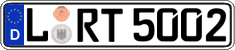 German license plate, Regular plates